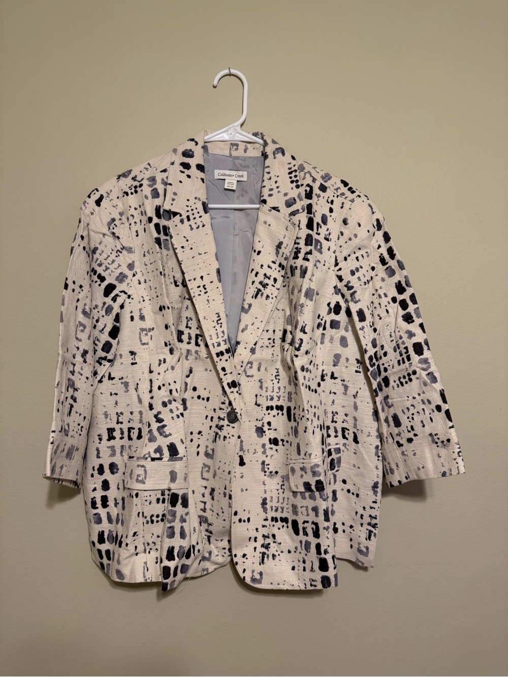 NWT Coldwater Creek Graphic Statement Jacket 20/22 Abstract Blazer Original $130